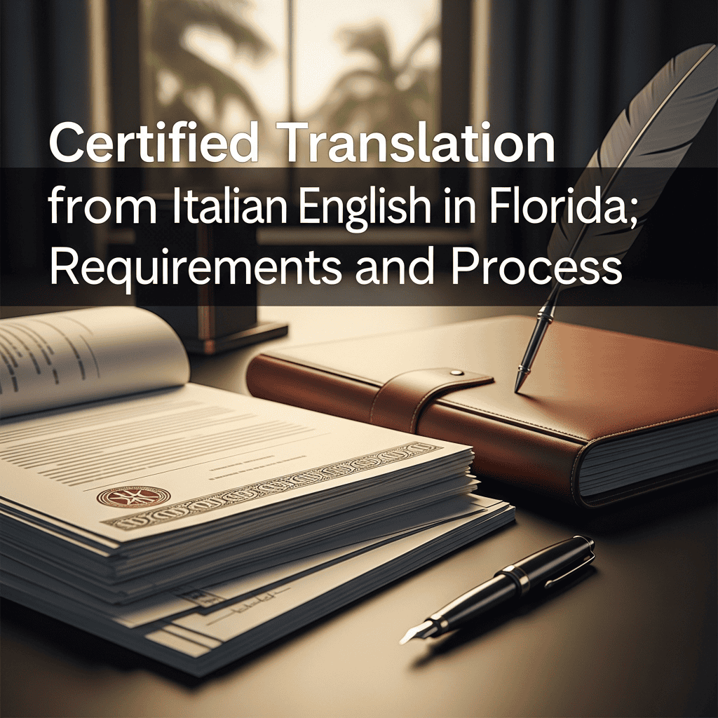 Traducción Certificada de Italiano a Inglés en Florida: Requisitos y Proceso