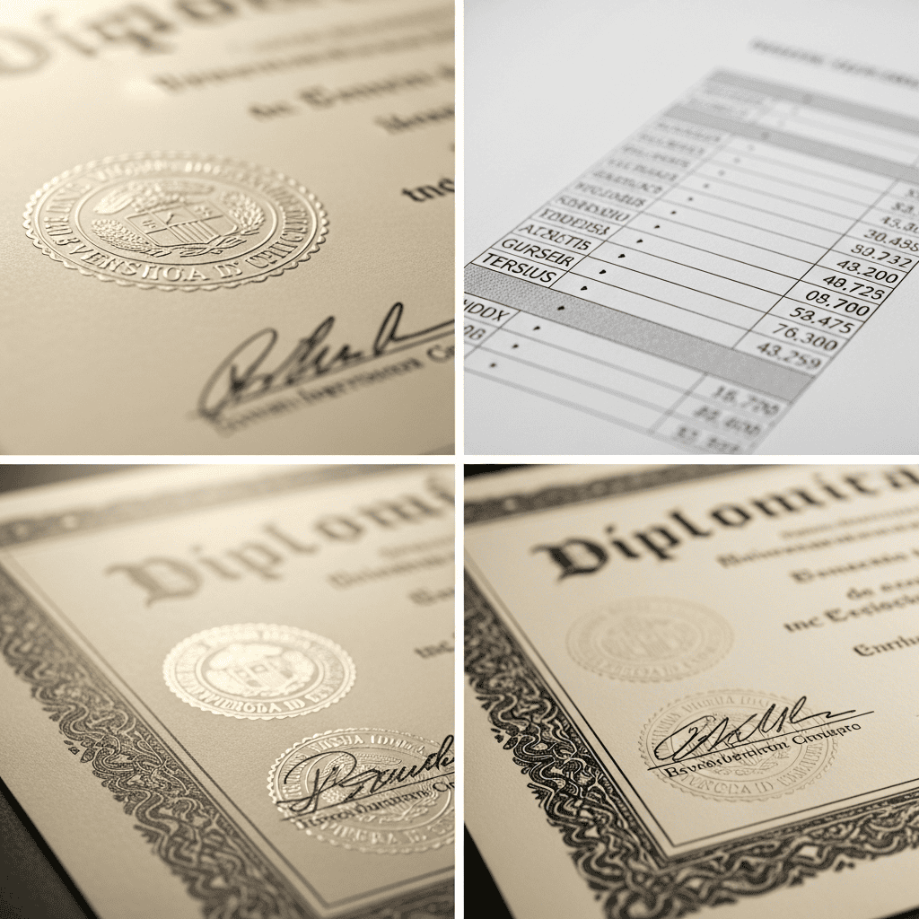 diplomas y expedientes académicos