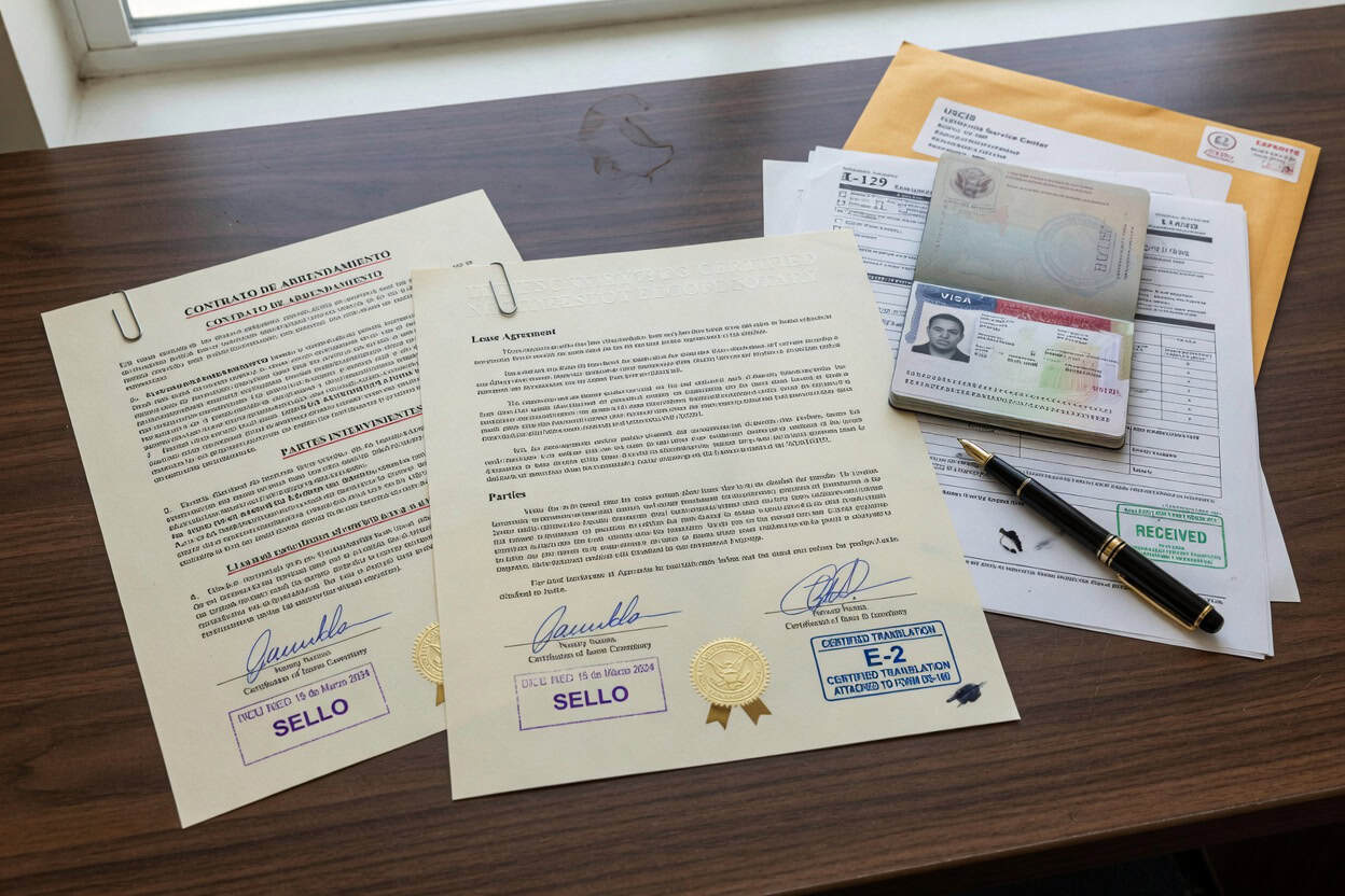 Traducción E-2 Visas: Contratos Arrendamiento Español-Inglés USCIS Aceptados